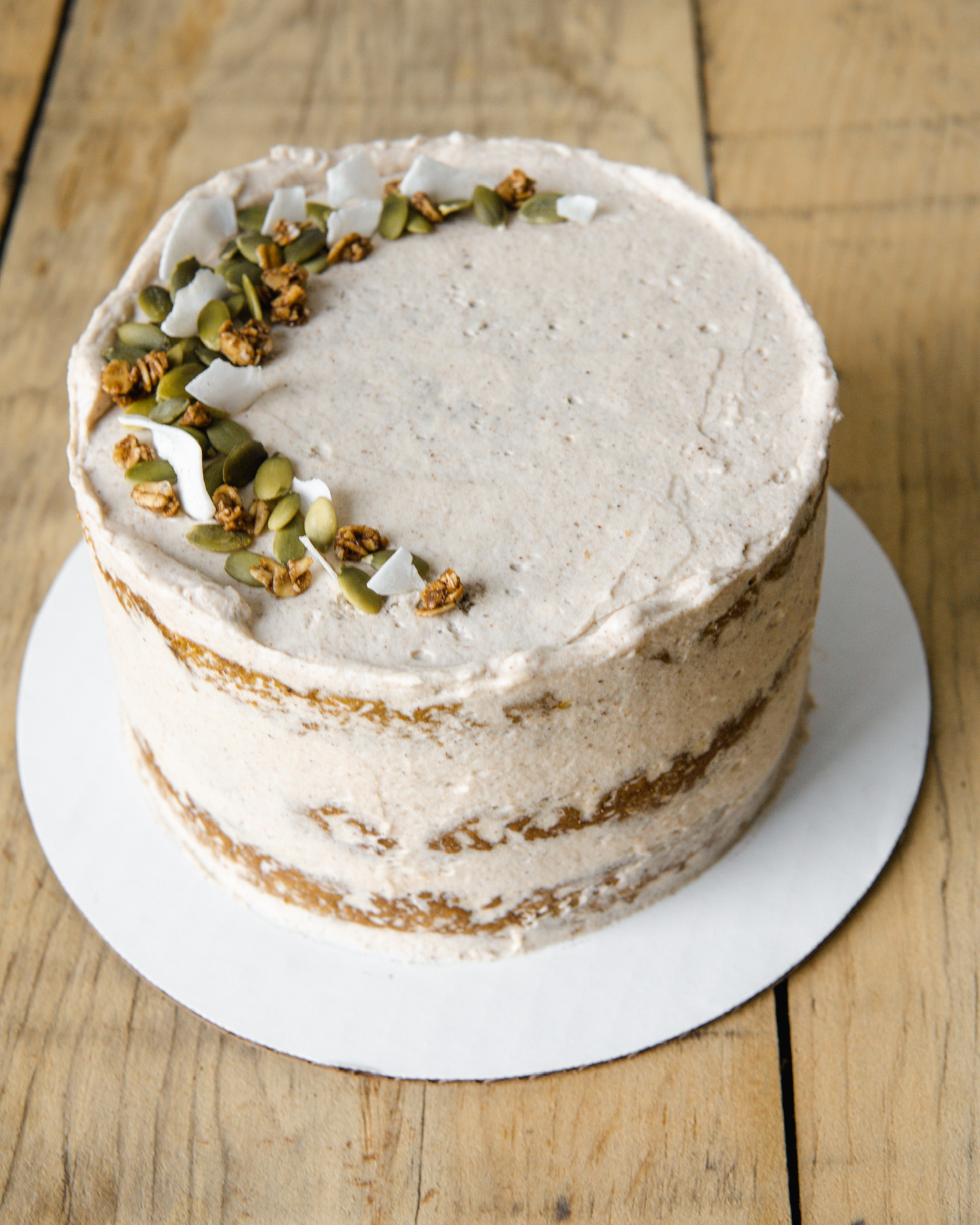 Healthy Pumpkin Cake with Cinnamon Cream Cheese Frosting
