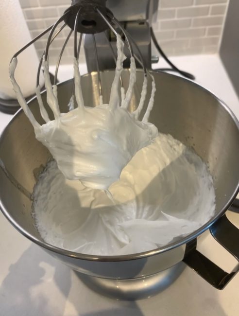 freshly whipped meringue