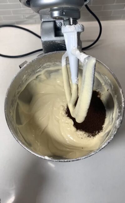 Chocolate cookie crumbs added to cupcake batter
