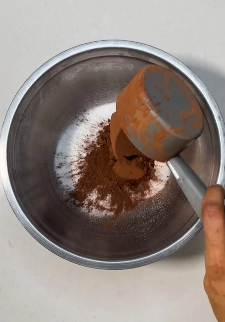 sugar and cocoa powder