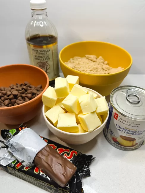 Chocolate Bar Fudge ingredients