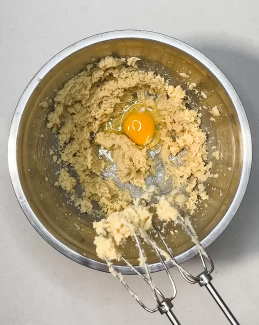 mixed wet batter with egg added
