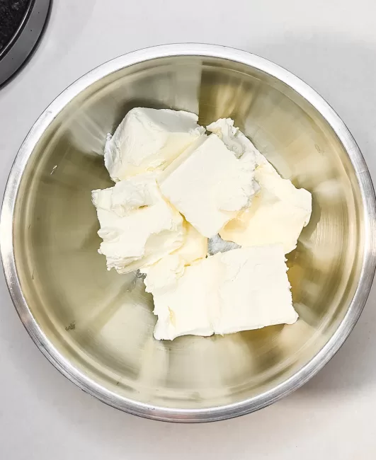 cream cheese in a bowl
