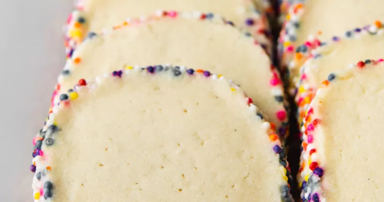 Vanilla Shortbread Cookies {with Sprinkles}