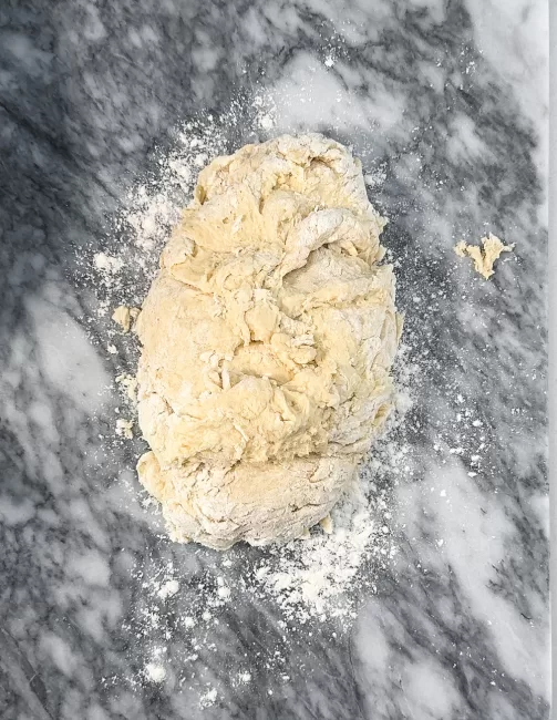 Homemade Cinnamon Rolls dough before being kneaded