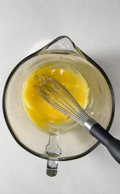 egg yolks and sugar whisked together