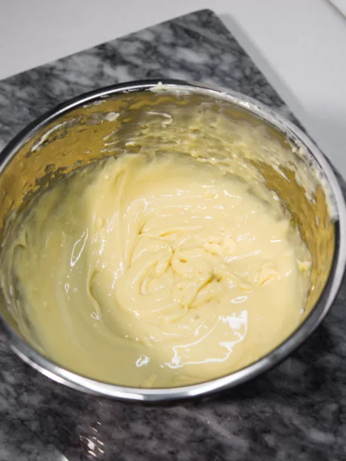 cream cheese filling layer in a large bowl