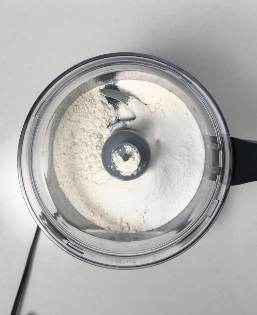 sugar, salt and flour in a food processor