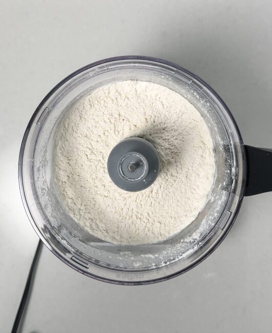 sugar, salt and flour in a food processor mixed