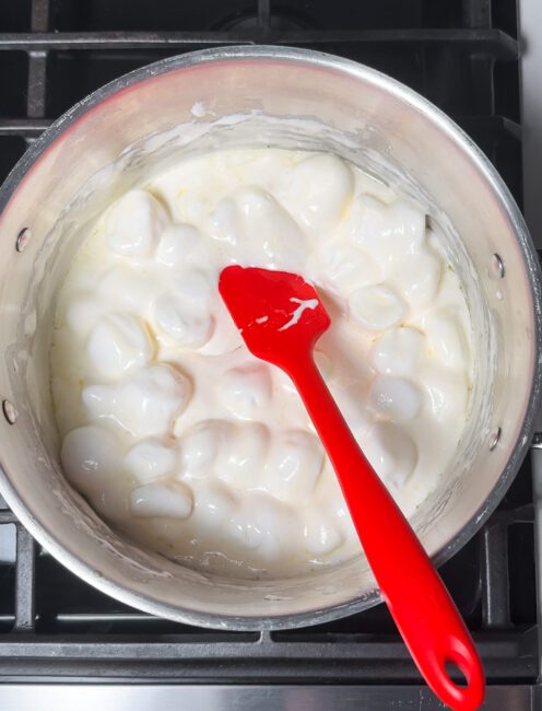 melting marshmallows and butter 