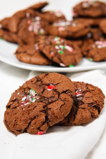 Peppermint Brownie Cookies 