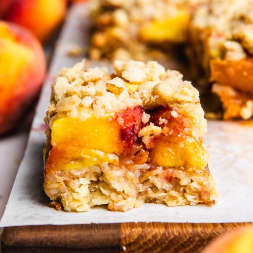 Easy Peach Crumb Bars
