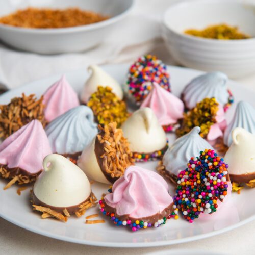 colourful meringue cookies