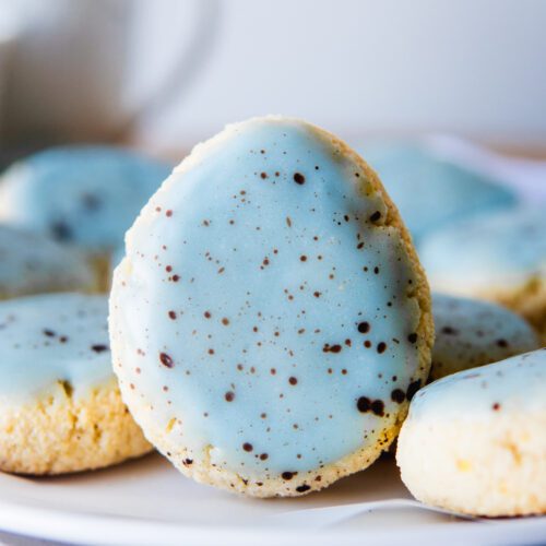 lemon almond robin's egg cookies